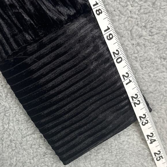 Oat New York Black Velvet Burnout Mini Dress SZ M NWT  Winter Anthropologie - Picture 6 of 10